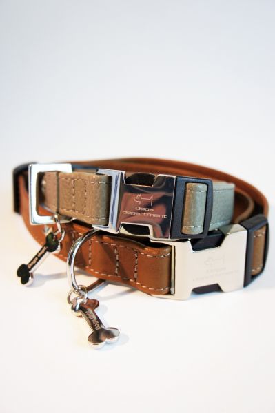 Dogs Department Leder Sternchen Halsband mit passender Leine