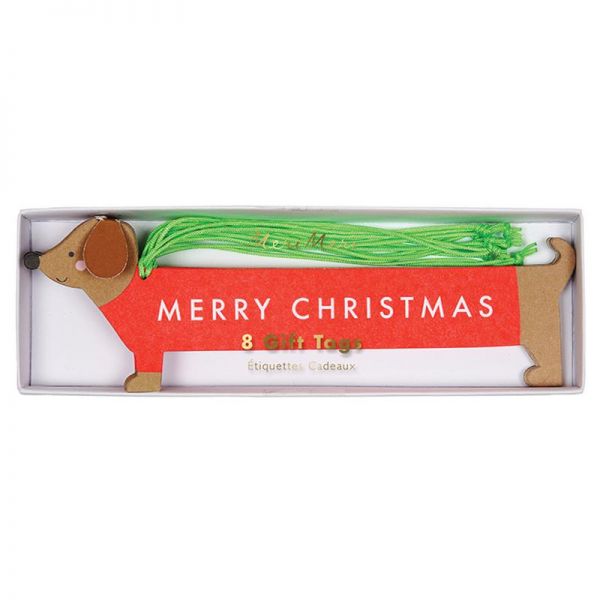 Meri Meri Dackel Geschenkanhänger Weihnachten