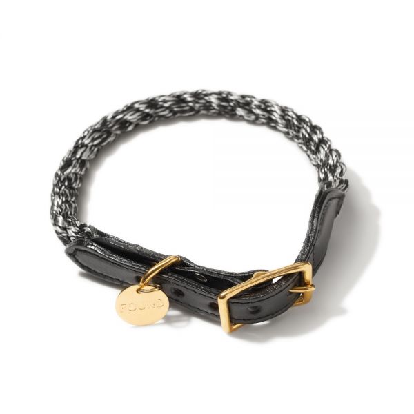 Found my Animal Black & Silver Synthetic Rope Collar Tauhalsband