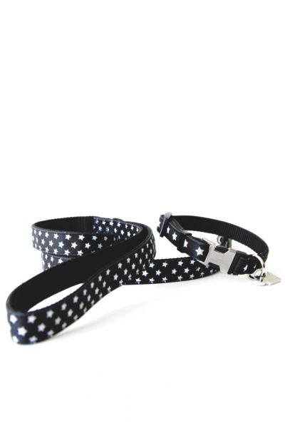 Dogs Department Nylon Sternchen Halsband mit passender Leine